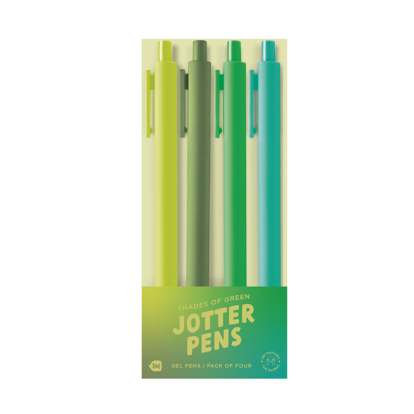 Talking Out of Turn - Gradient Jotter Sets 4 Pack - Gradient Greens