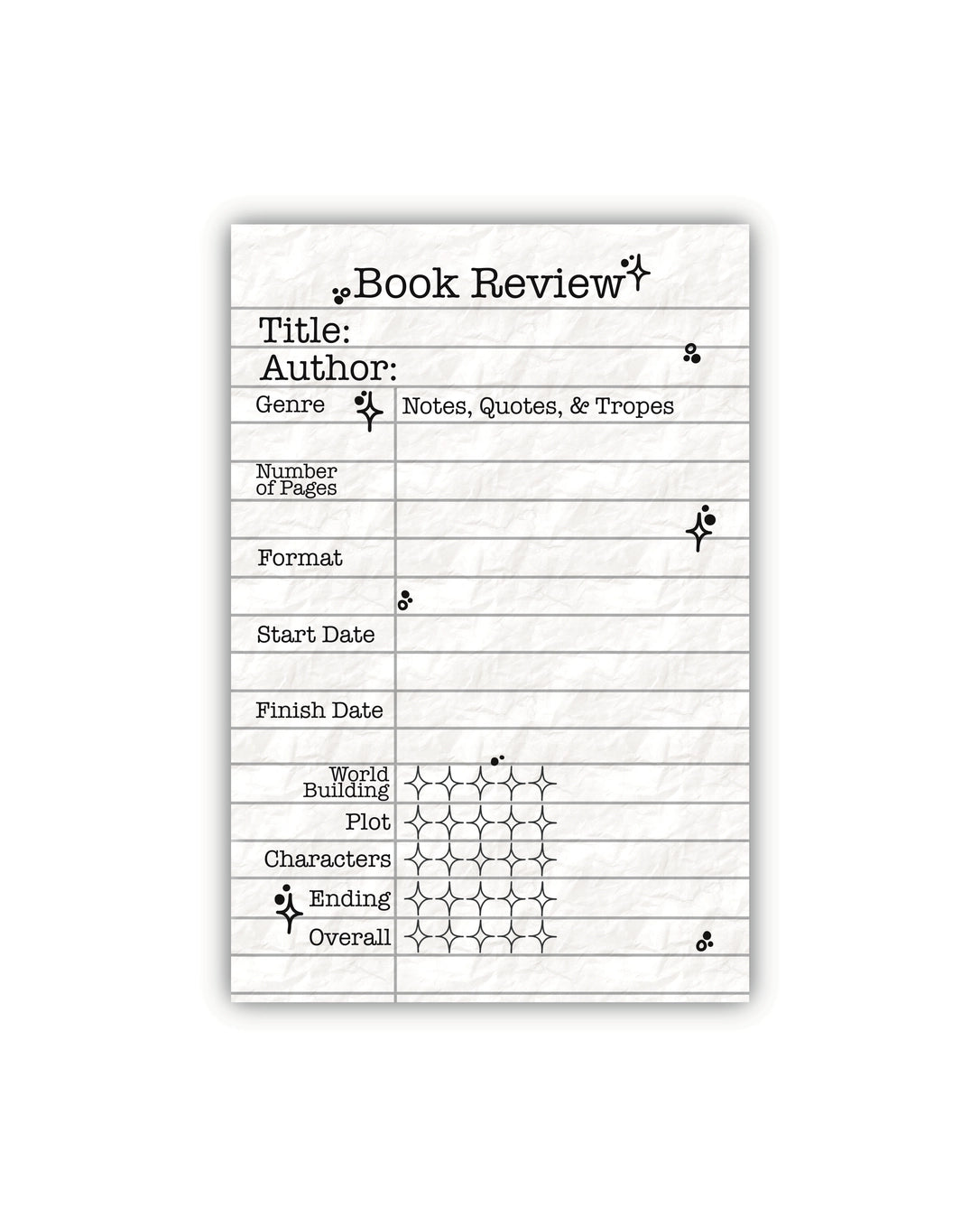 Book Review Notepad | Book Lover Stationery and Gifts