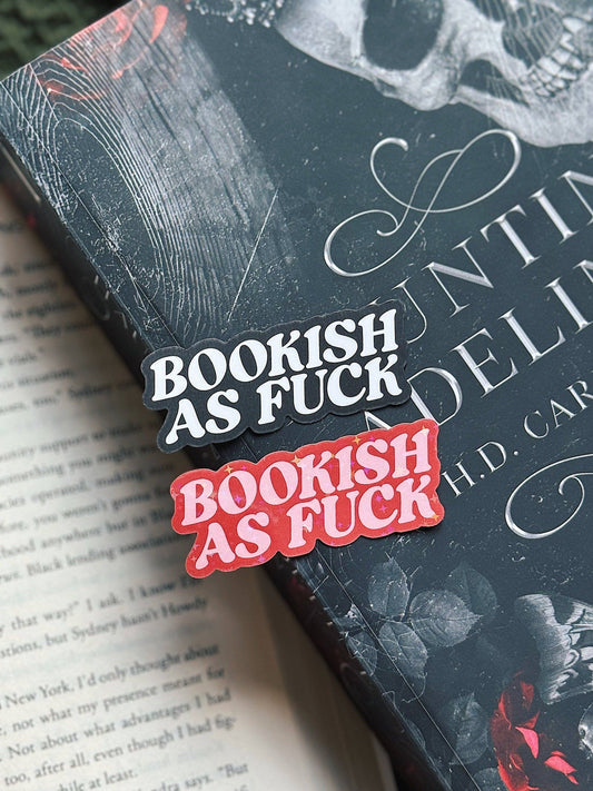 Bookish AF Sticker (black and white)