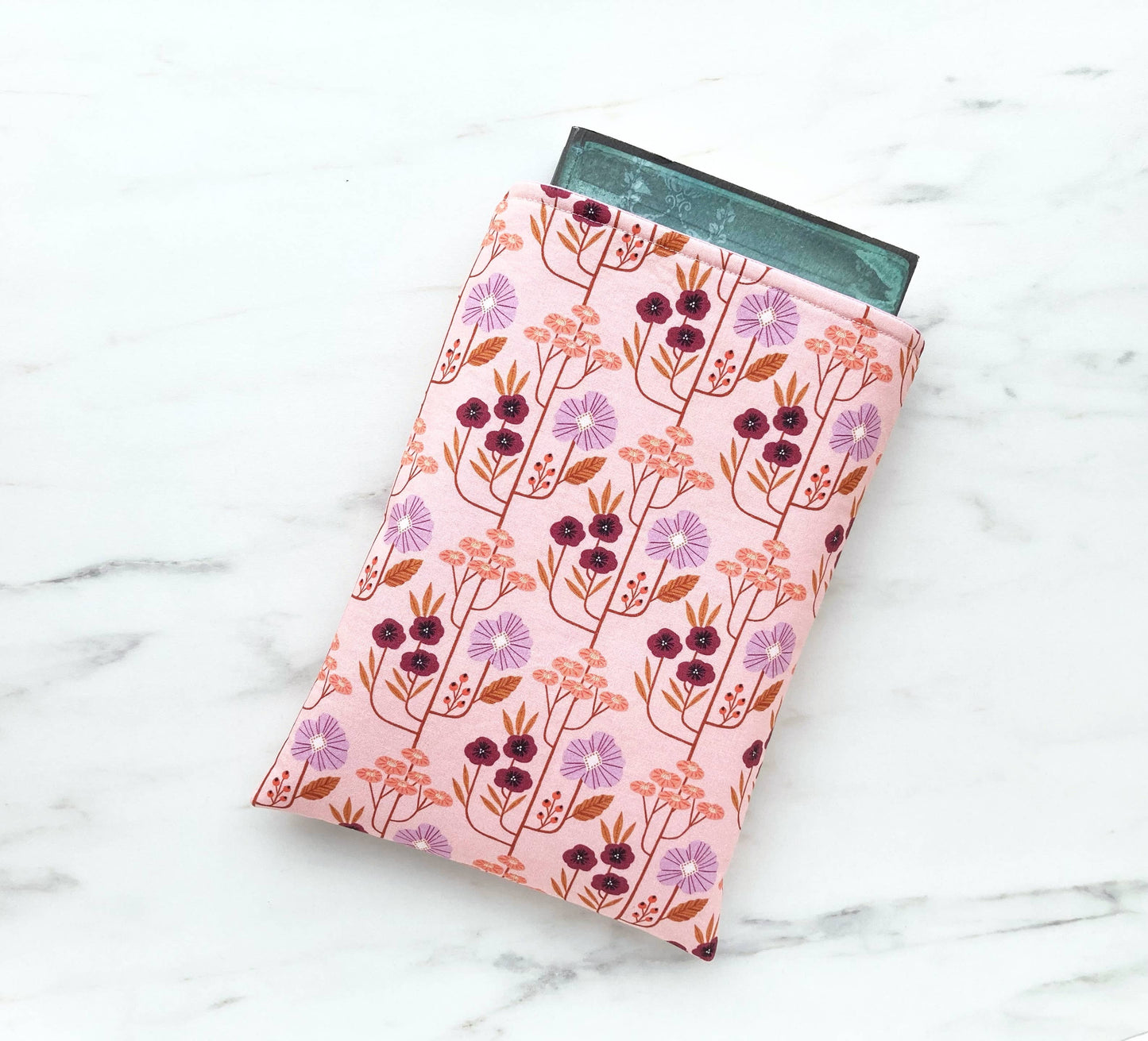 Floral Trellis padded book / kindle pouch