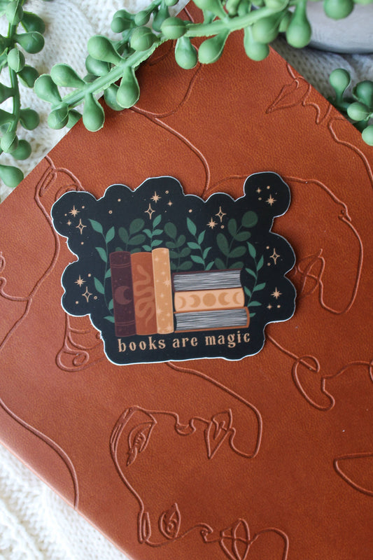 Books Are Magic Vinyl Waterproof Sticker