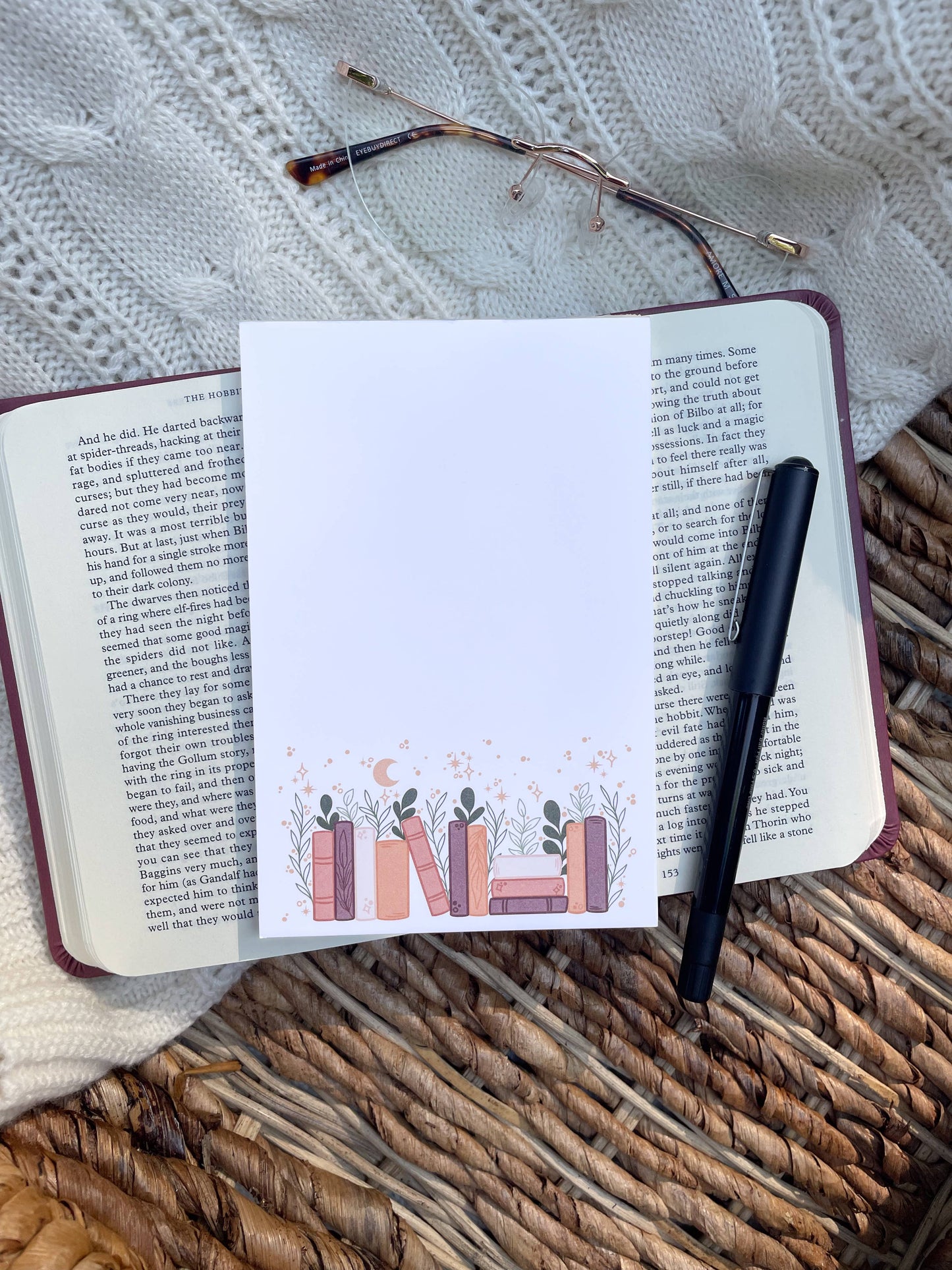 Autumn Magical Books Notepad | Bookish Reader Notepad