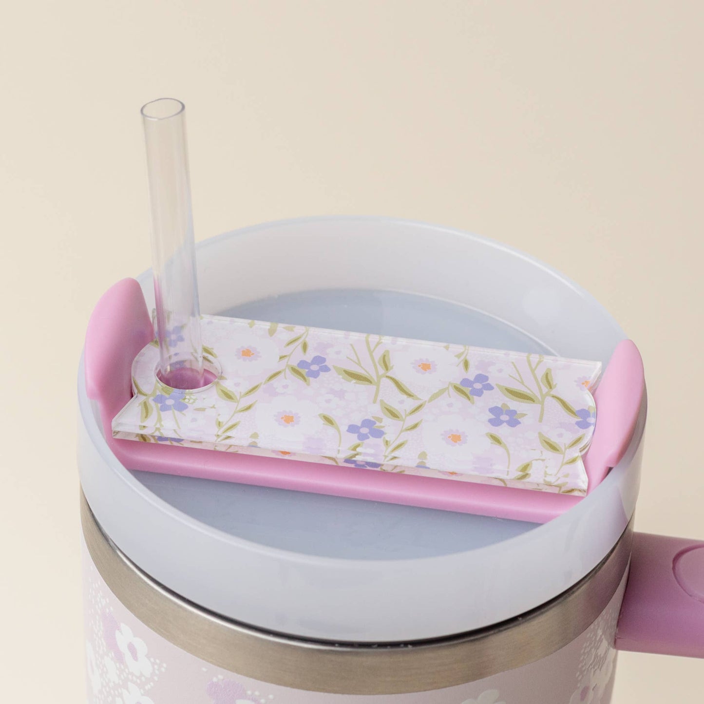 Tumbler Lid Tag-Floral Haven Lilac