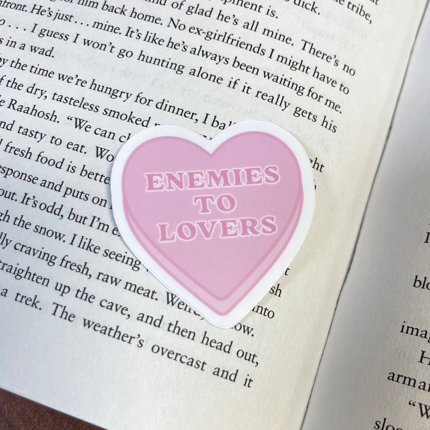 Enemies to Lovers Candy Heart Sticker