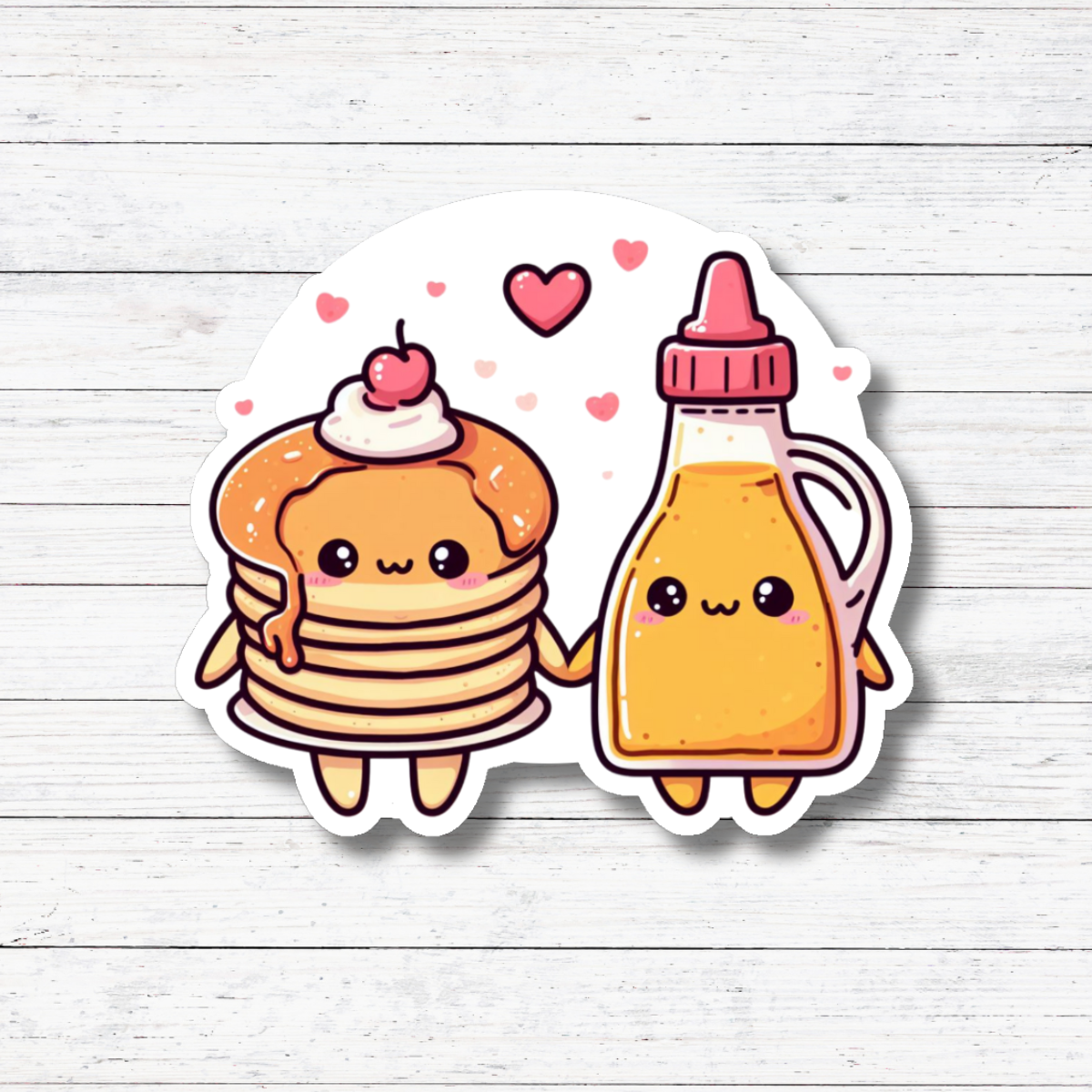 Pancakes & Syrup Kawaii Matte Vinyl Sticker