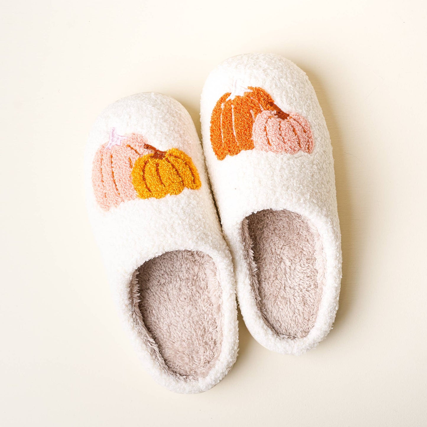 Fuzzy Pumpkin Slippers